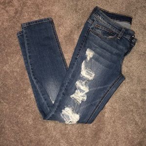 Ripped distressed jeans